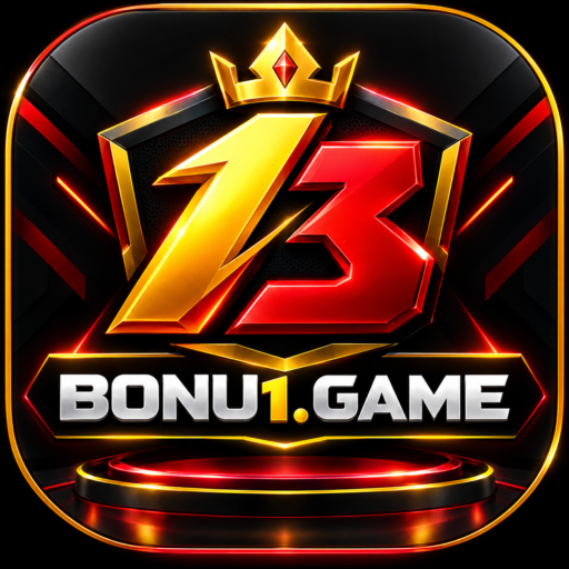 BONU1 Game logo with red and gold gaming design